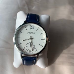 Brand new embassy watch with navy blue strap